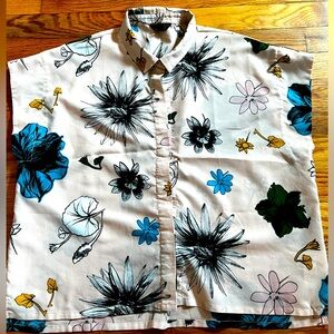 Topshop light pink button up shirt